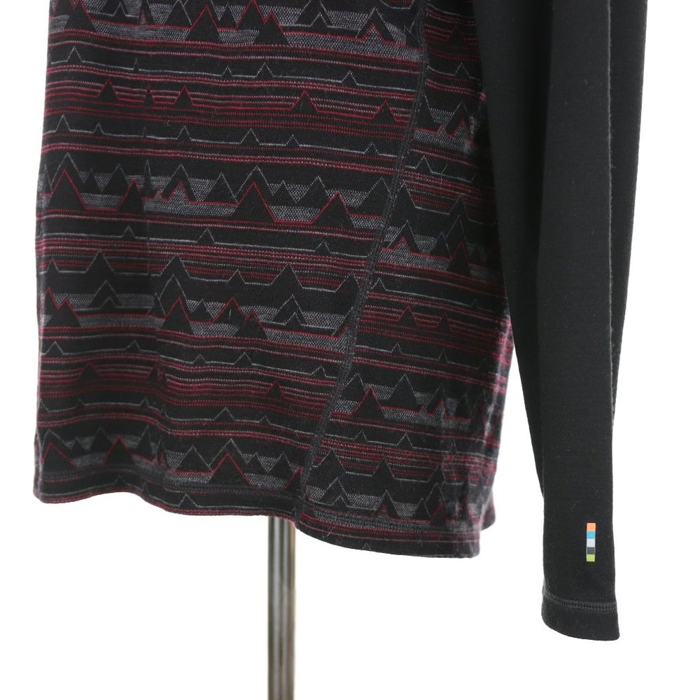 Smartwool Merino 250 Baselayer 1/4 Zip Shirt Sweater Men's XL Black/Red - Picture 7 of 11